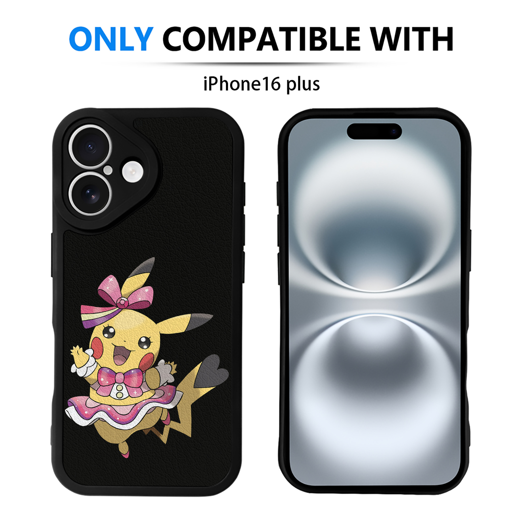 （画像用） ポケットモンスター Pokémon 【iPhone 16シリーズ対応】シリコンスマホケース（レザー調） 材質：シリコン